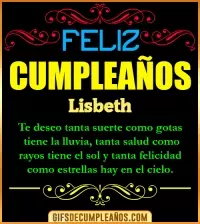 Frases de Cumpleaños Lisbeth
